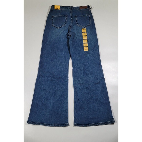 Rock & Roll Denim Women High Rise Flare Jeans Wide Leg Retro Style W30 L32 NWT - Picture 1 of 6